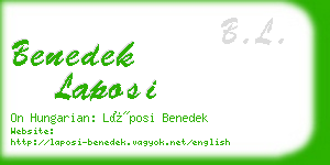 benedek laposi business card